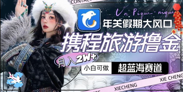 年关假期大风口，携程旅游撸金，超蓝海赛道,月入2w+-副业宝典