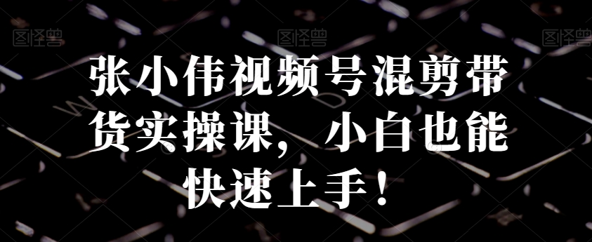张小伟视频号混剪带货实操课，小白也能快速上手！-副业宝典
