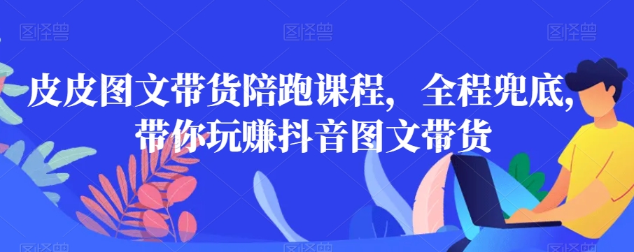 皮皮图文带货陪跑课程，全程兜底，带你玩赚抖音图文带货-副业宝典