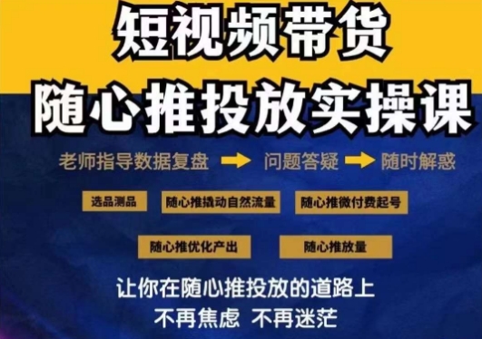 2024好物分享随心推投放实操课，随心推撬动自然流量/微付费起号/优化产出-副业宝典