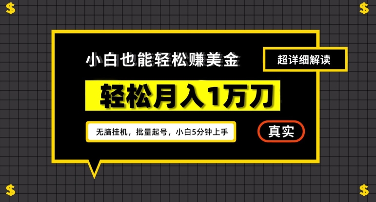 谷歌看广告撸美金2.0，无脑挂机，多号操作，月入1万刀-副业宝典