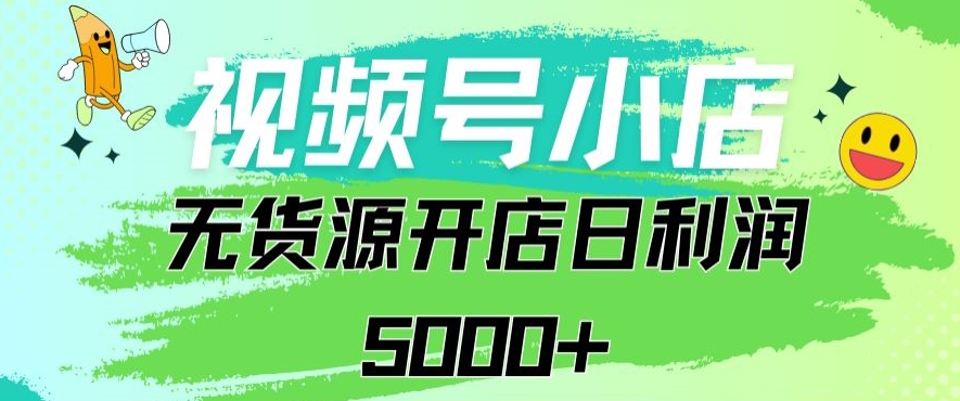 视频号无货源小店从0到1日订单量千单以上纯利润稳稳5000+-副业宝典