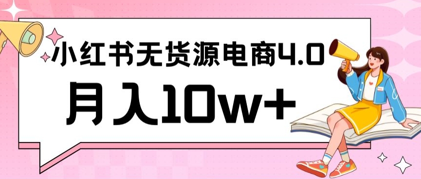 小红书新电商实战，无货源实操从0到1月入10w+联合抖音放大收益-副业宝典