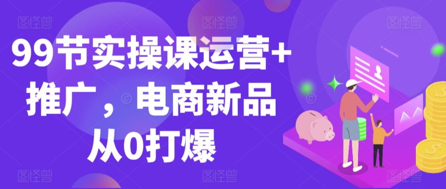 99节实操课运营+推广，电商新品从0打爆-副业宝典