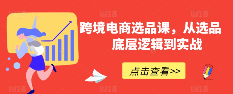 跨境电商选品课，从选品到底层逻辑到实战-副业宝典