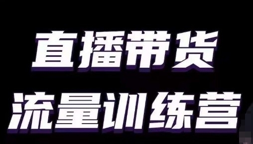 直播带货流量训练营，小白主播必学直播课-副业宝典