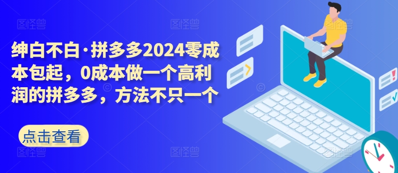 拼多多2024零成本包起，0成本做一个高利润的拼多多，方法不只一个-副业宝典