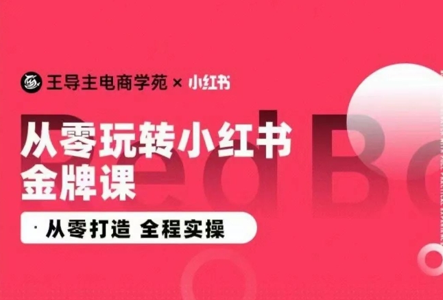 王导主·小红书电商运营实操课，​从零打造  全程实操-副业宝典
