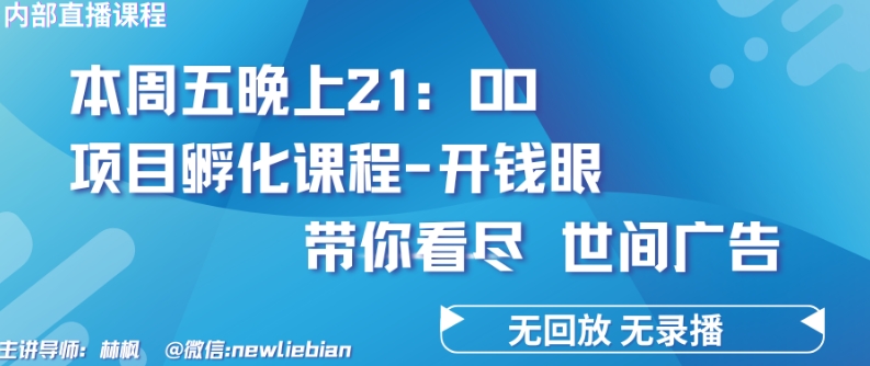 4.26日内部回放课程《项目孵化-开钱眼》赚钱的底层逻辑-副业宝典