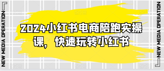 2024小红书电商陪跑实操课，快速玩转小红书，超过20节精细化课程-副业宝典