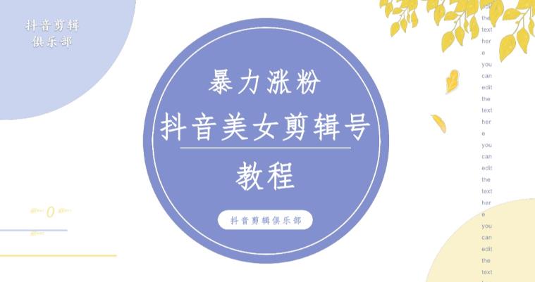 抖音快手暴力涨粉美女混剪视频教程，百分百过原创图片教程！附带违规申诉方法-副业宝典