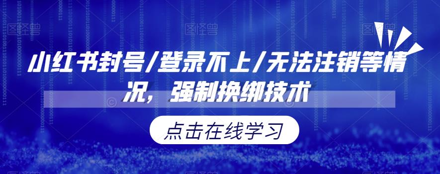 小红书封号/登录不上/无法注销等情况，强制换绑技术【揭秘】-副业宝典