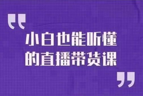 大威本威·小白也能听懂的直播带货课，玩转直播带货，轻松出单-副业宝典