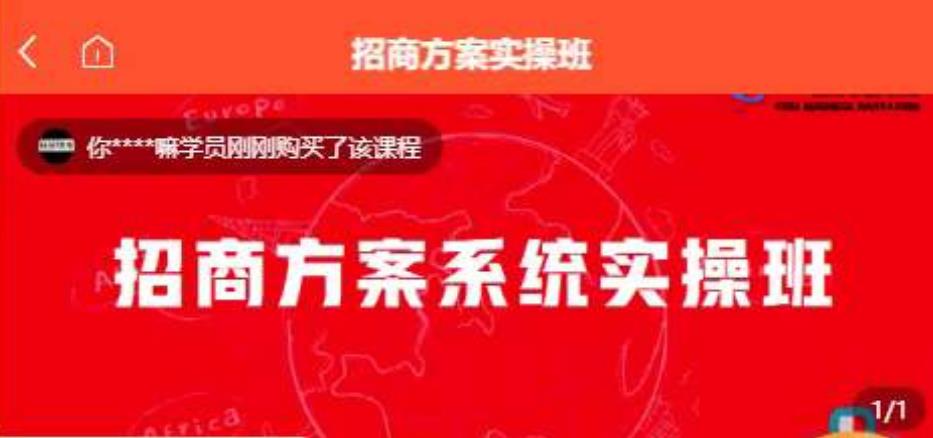 【一度招商】招商方案系统实操班 价值1980元-副业宝典
