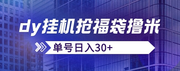抖音抢福袋/抢红包脚本，只要号多放着一天抢个30+没问题的【揭秘】-副业宝典