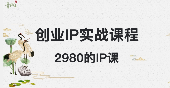 外边卖2980的创业IP课程，做私域月入5w+-副业宝典