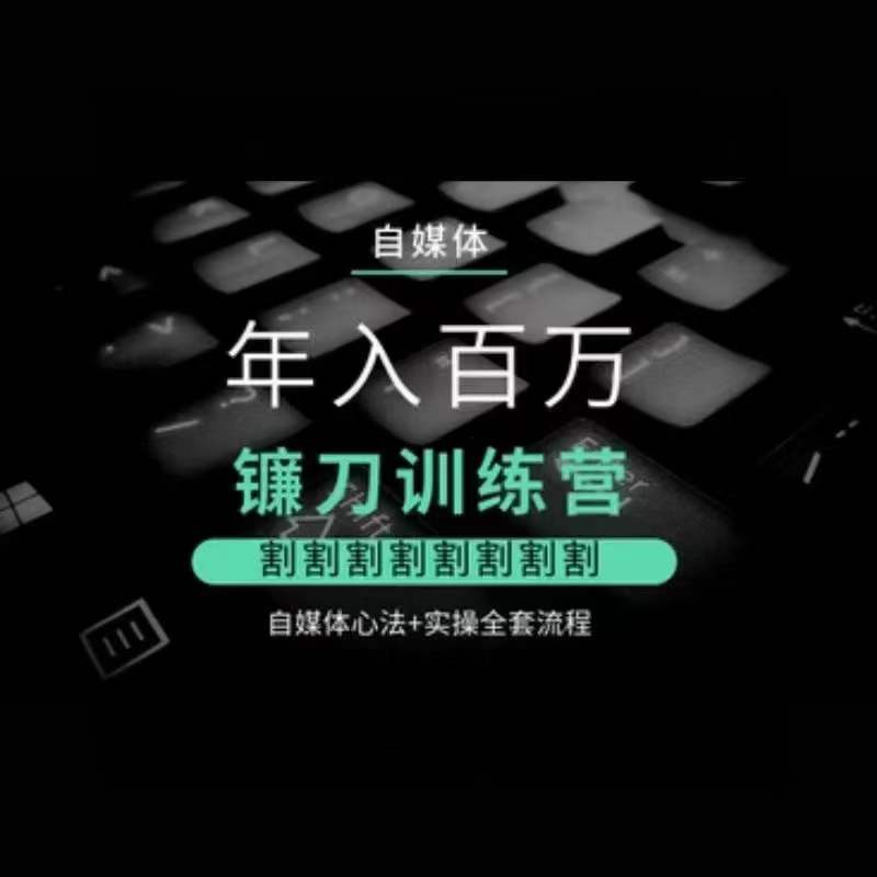 自媒体年入百万镰刀训练营，割割割割割割割割，自媒体心法+实操全套流程-副业宝典