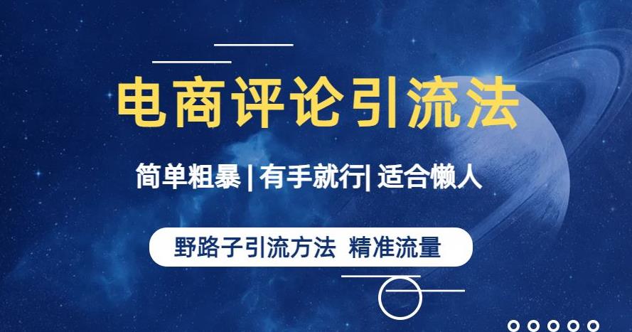 简单粗暴野路子引流-电商平台评论引流大法，适合懒人有手就行【揭秘】-副业宝典