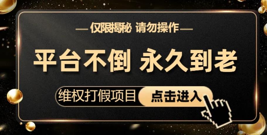 维权打假项目，电商平台不倒，项目长久到老，零投入，高回报，日入1000+（仅揭秘，勿操作）-副业宝典