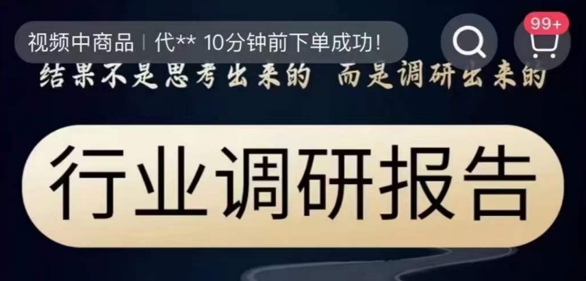 行业调研报告，结果不是思考出来的而是调研出来的-副业宝典