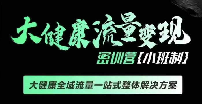 千万级大健康变现课线下课，大健康全域流量一站式整体解决方案-副业宝典