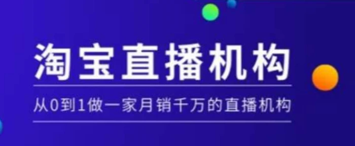 淘宝直播运营实操课【MCN机构】，从0到1做一家月销千万的直播机构-副业宝典