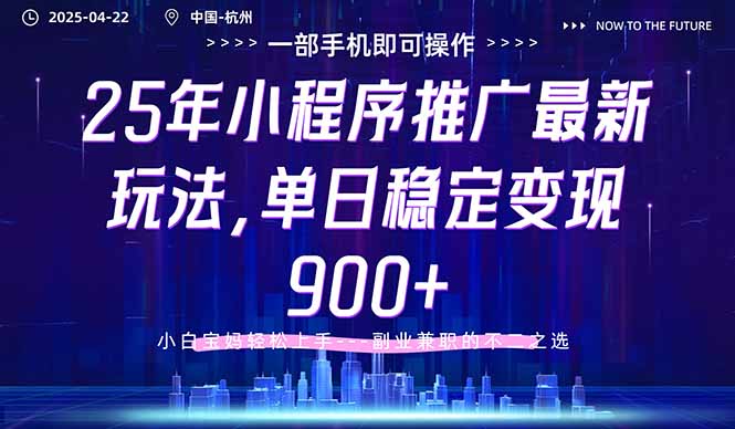 （14494期）25年小程序推广最新玩法，单日稳定变现900+，小白轻松上手-副业宝典