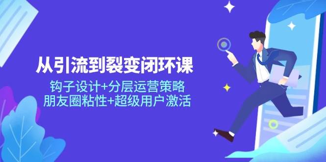 从引流到裂变闭环课：钩子设计+分层运营策略，朋友圈粘性+超级用户激活-副业宝典