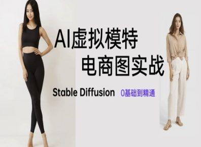 AI虚拟模特电商图实战，AI绘画Stable Diffusion 0基础到精通-副业宝典