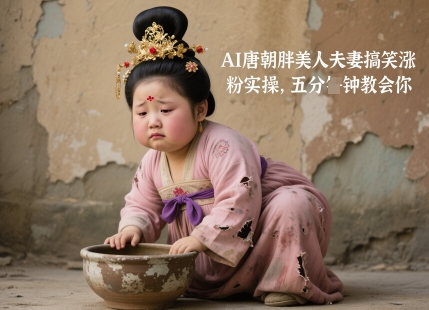 AI唐朝胖美人夫妻搞笑涨粉实操，五分钟教会你-副业宝典