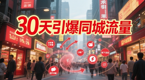 30天引爆同城流量：团购篇 认知篇 流量篇 来客篇 达人篇 老板人设IP篇 投流篇-副业宝典