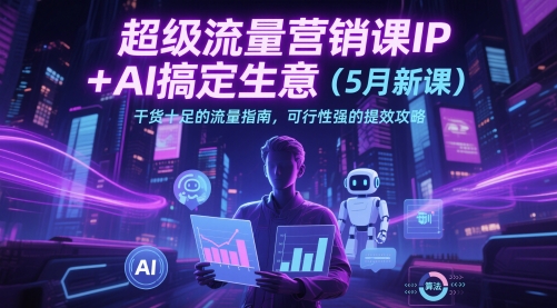 超级流量营销课IP+AI搞定生意（5月新课）干货十足的流量指南，可行性强的提效攻略-副业宝典