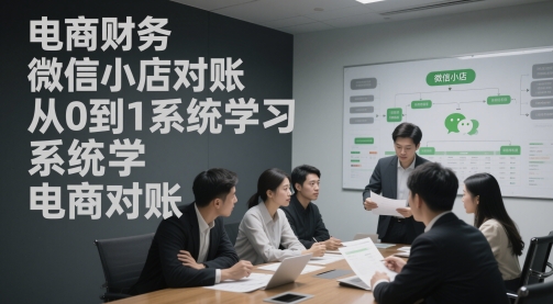 电商财务微信小店对账，从0到1系统学习电商对账-副业宝典