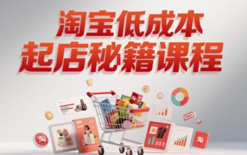 淘宝低成本起店系统课，助你快速起店，实现弯道超车-副业宝典