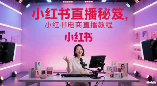 小红书直播秘笈，小红书电商直播教程-副业宝典