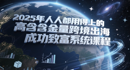 2025年人人都用得上的高含金量跨境出海成功致富系统课程-副业宝典