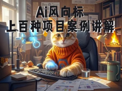 Ai风向标-附100种项目案例玩法-0基础小白到大神ai视频商业应用教学-副业宝典