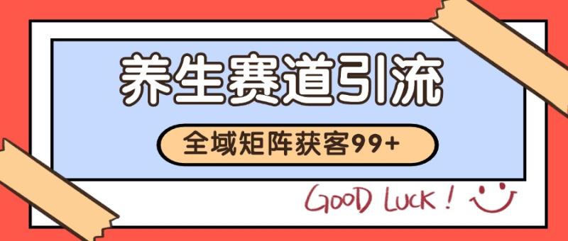 小红书某音养生赛道引流获客 自热矩阵日引200+-副业宝典