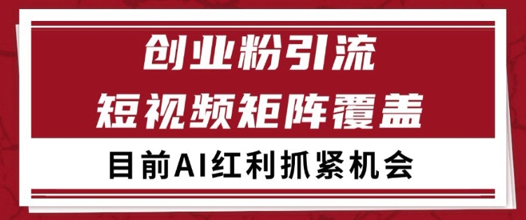 小红书某音创业赛道引流获客 自热矩阵日引200+-副业宝典