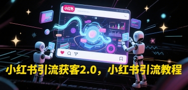 小红书引流获客2.0，小红书引流教程-副业宝典