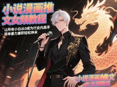 小说漫画推文女频教程，让所有小白从0成为行业内高手，简单暴力兼职轻松挣米-副业宝典