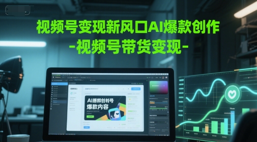 视频号变现新风口AI爆款创作-视频号带货变现-副业宝典