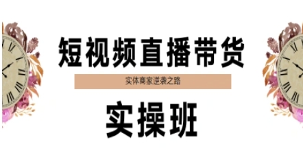 短视频直播带货实操班，实体商家逆袭之路-副业宝典