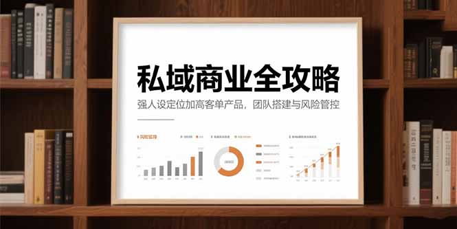 私域商业全攻略，强人设定位加高客单产品，团队搭建与风险管控-副业宝典