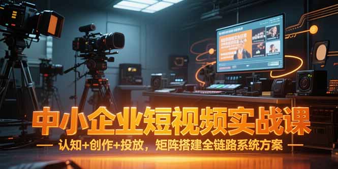 中小企业短视频实战课，认知+创作+投放，矩阵搭建全链路系统方案-副业宝典