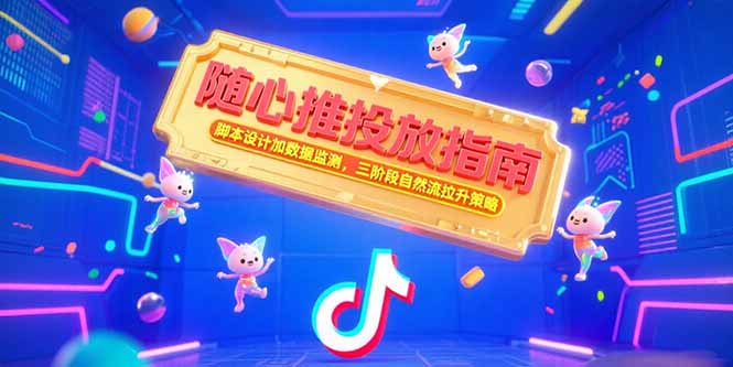 随心推投放指南，脚本设计加数据监测，三阶段自然流拉升策略-副业宝典