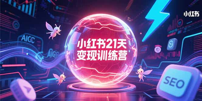 小红书21天变现训练营，AIGC工具高效应用，SEO优化核心技巧-副业宝典