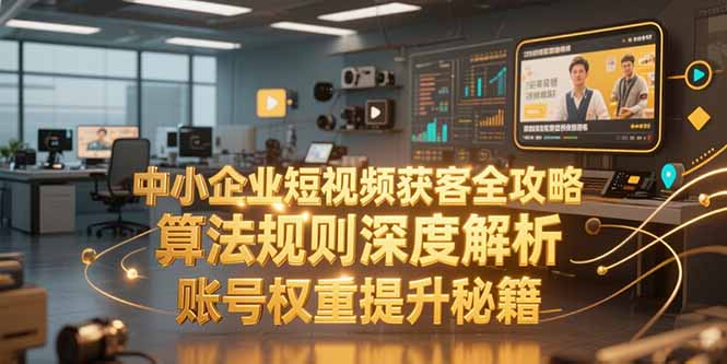 中小企业短视频获客全攻略，算法规则深度解析，账号权重提升秘籍-副业宝典