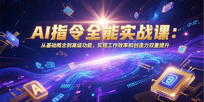 AI指令全能实战课：从基础概念到高级功能，实现工作效率和创造力双重提升-副业宝典