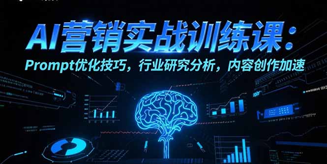 AI营销实战训练课：Prompt优化技巧，行业研究分析，内容创作加速-副业宝典